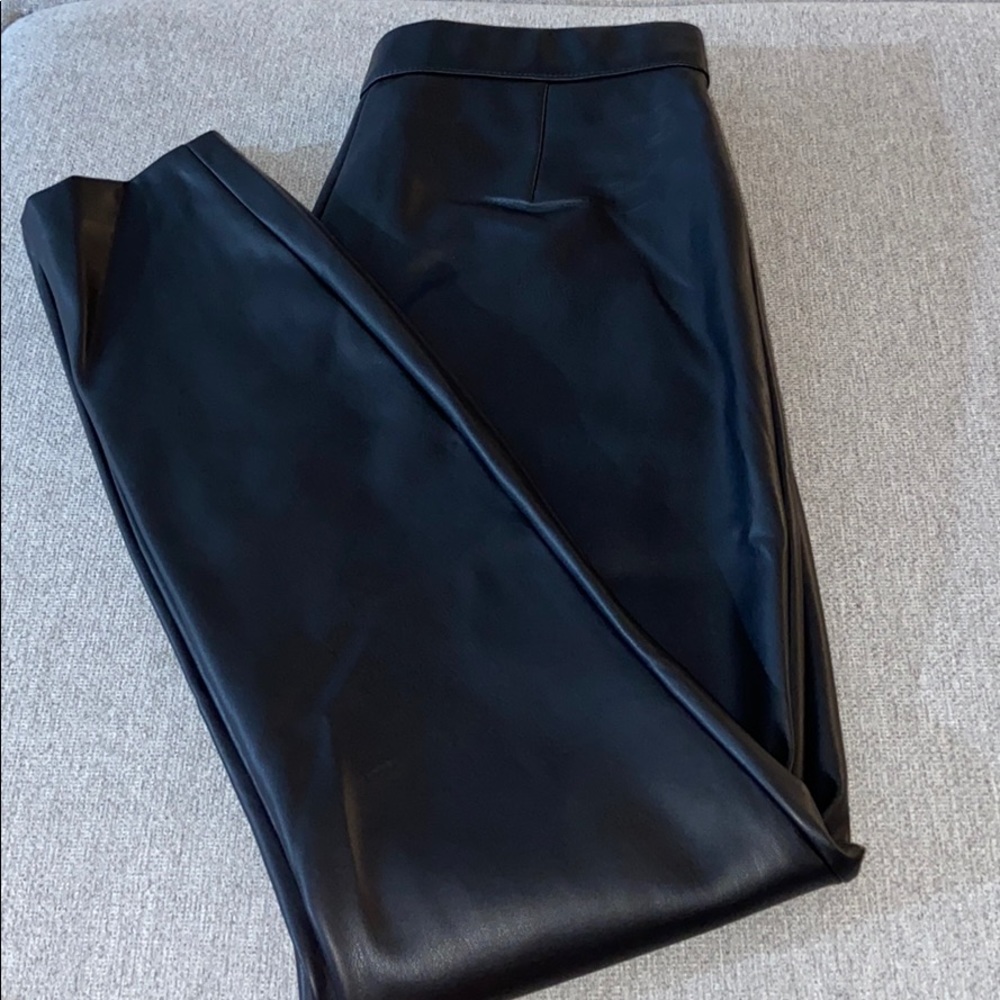 NEW ZARA FAUX LEATHER LEGGINGS